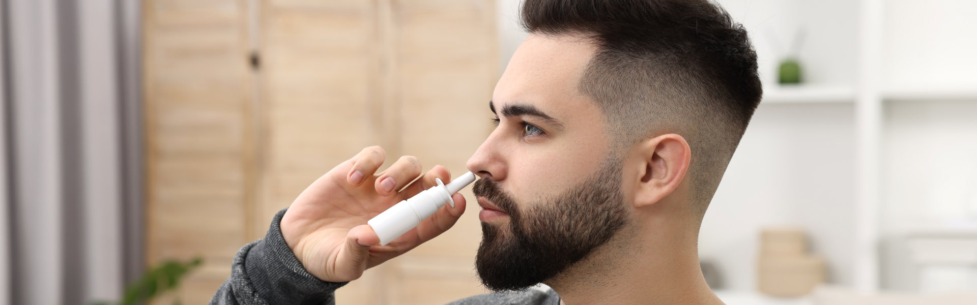 man using inhaler